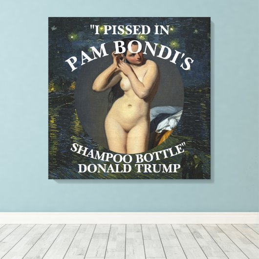 Toile Trump Cheeseburger Jesus Parti républicain Poutine (Insitu (Plancher de Bois))