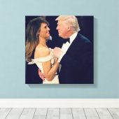 Toile Trump et Melania Dancing (Insitu (Plancher de Bois))