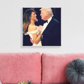 Toile Trump et Melania Dancing (Insitu(Salon))
