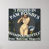 Toile Trump Pete Eunuch Hegseth Urinates Shampoo Bottle (Recto)