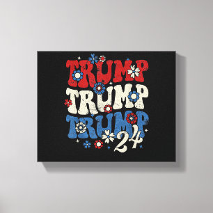 Toile Trump Trump Trump 2024 Rétro
