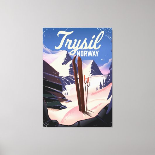 Toile Trysil Norvège ski (Recto)