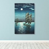 Toile Tsuchiya Koitsu - Bateaux à Shinagawa, Nuit (Insitu (Plancher de Bois))