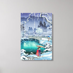 Toile Tsuchiya Koitsu - Neige de printemps à Maruyama
