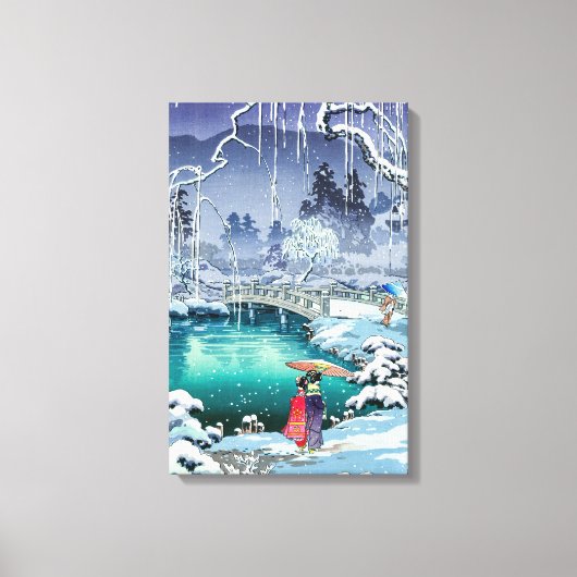 Toile Tsuchiya Koitsu - Neige de printemps à Maruyama (Recto)