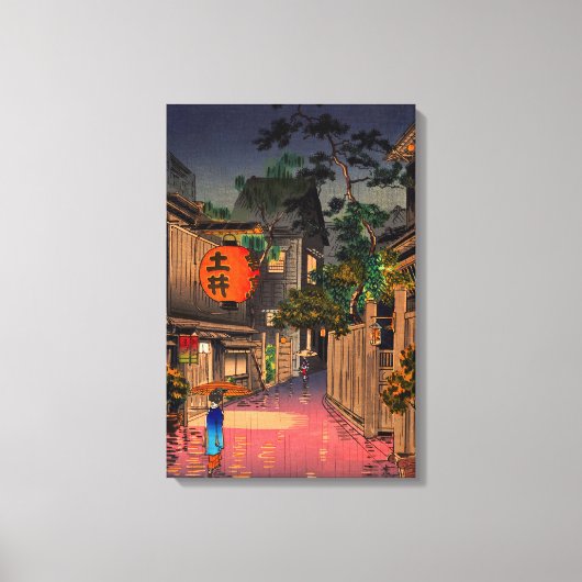 Toile Tsuchiya Koitsu - Soirée à Ushigome (Recto)