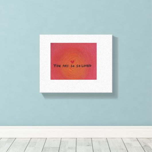 Toile "tu es tellement aimé" (Insitu (Plancher de Bois))