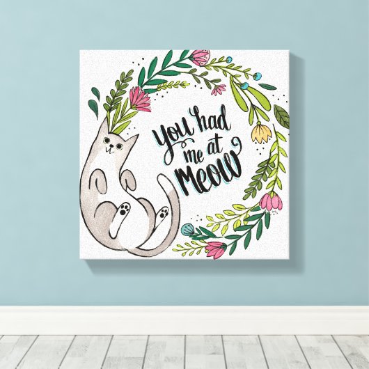 Toile Tu M'As Eu À Meow (Insitu (Plancher de Bois))