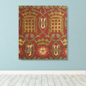 Toile 'Tudor Rose', papier peint de reproduction dessiné (Insitu (Plancher de Bois))