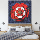 Toile Tudor Rose rouge et blanc (Insitu(Chambre))