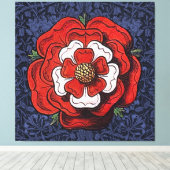 Toile Tudor Rose rouge et blanc (Insitu (Plancher de Bois))