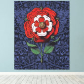 Toile Tudor Rose rouge et blanc (Insitu (Plancher de Bois))