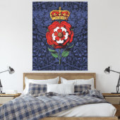 Toile Tudor Rose rouge et blanc (Insitu(Chambre))