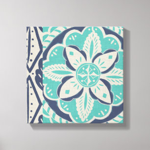 Toile Tuile bleue Batik IV