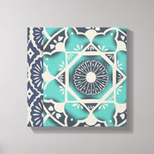 Toile Tuile bleue II de batik