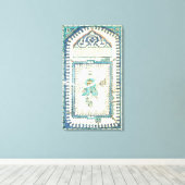 Toile Tuiles Iznik avec une représentation de La Mecque (Insitu (Plancher de Bois))