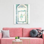 Toile Tuiles Iznik avec une représentation de La Mecque (Insitu(Salon))