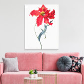 Toile Tulipe : Perroquet Rouge (Insitu(Salon))