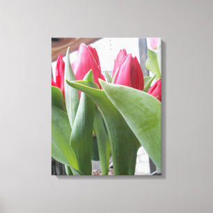 Toile Tulipe rouge