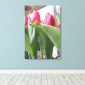 Toile Tulipe rouge (Insitu (Plancher de Bois))