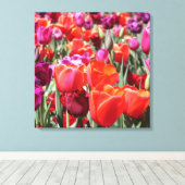 Toile Tulipes chaudes tombées (Insitu (Plancher de Bois))