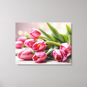 Toile Tulipes de printemps pour la Saint Valentin