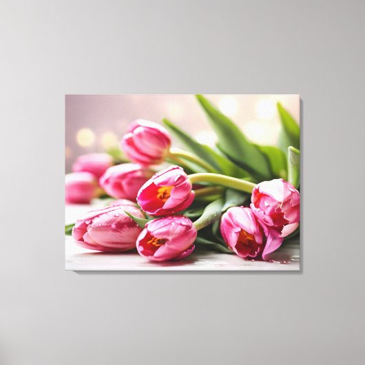 Toile Tulipes de printemps pour la Saint Valentin (Recto)
