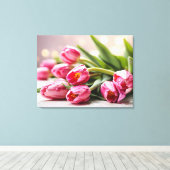 Toile Tulipes de printemps pour la Saint Valentin (Insitu (Plancher de Bois))