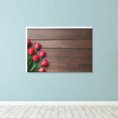 Toile Tulipes de printemps pour la Saint Valentin (Insitu (Plancher de Bois))