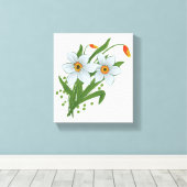 Toile Tulipes et fleurs de jonquilles (Insitu (Plancher de Bois))