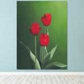 Toile Tulipes rouges (Insitu (Plancher de Bois))