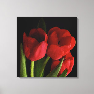 Toile Tulipes rouges