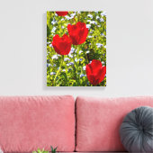 Toile Tulipes rouges dans le champ (Insitu(Salon))