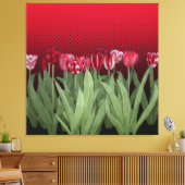 Toile Tulipes rouges sur dégradé (Insitu(Salon))