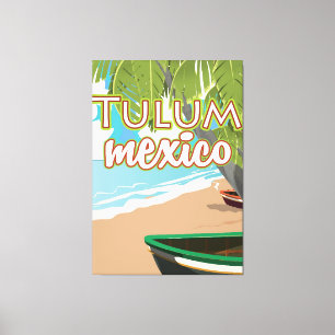 Toile Tulum, affiche de voyage mexicaine