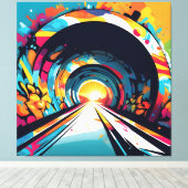 Toile Tunnel Avec Graffiti Art (Insitu (Plancher de Bois))