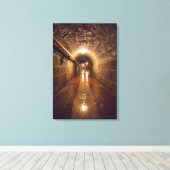 Toile Tunnel de mine de sel faiblement éclairé (Insitu (Plancher de Bois))