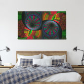 Toile Tunneling Fractal Psychedelic (Insitu(Chambre))