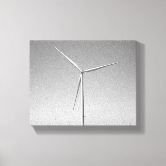 Toile Turbine éolienne noire et blanche en Oklahoma 8x10 (Recto)