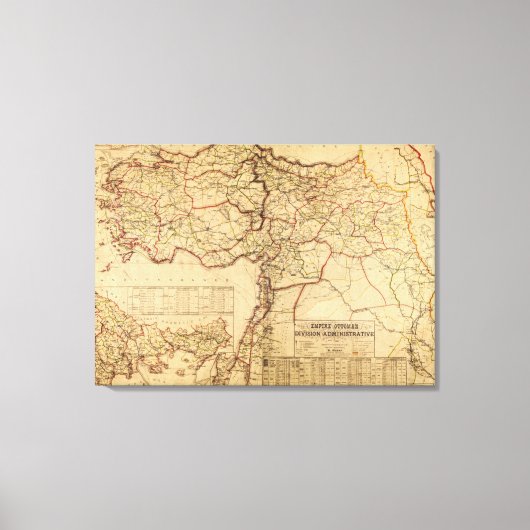 Toile Turquie, Empire ottomanCarte panoramiqueTurquie (Recto)