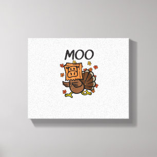 Toile Turquie Moo Costume de vache drôle Thanksgiving Tu