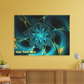 Toile Turquoise électrique (Insitu(Salon))