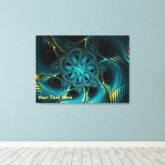 Toile Turquoise électrique (Insitu (Plancher de Bois))