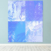 Toile Turquoise et violet Abstrait (Insitu (Plancher de Bois))