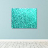Toile Turquoise faux faux glitter graphic (Insitu (Plancher de Bois))