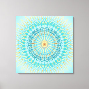 Toile Turquoise Gold Boho Mandala