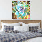 Toile Turquoise Green Cactus Photo Bloom Où Plantation (Insitu(Chambre))