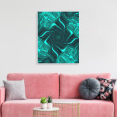 Toile Turquoise Liquide Marbre Art Abstrait (Insitu(Salon))