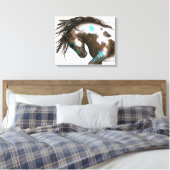 Toile Turquoise Majestic Horse BiHrLe ArT (Insitu(Chambre))