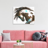 Toile Turquoise Majestic Horse BiHrLe ArT (Insitu(Salon))